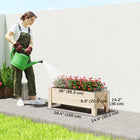 Outsunny - jardinière surélevée de jardin - 3,3 pi L x 1,2 pi l x 1,2 pi H - bois de sapin-Structure en bois massif avec traitement de peinture pour une utilisation durable
