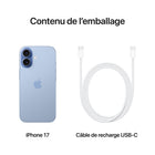 Apple - iPhone 17 - 512 Go - Bleu brume - Bell et Virgin Plus-CONÇU POUR APPLE INTELLIGENCE - Personnel, privé, puissant. Écrivez, exprimez-vous et faites-en plus sans effort