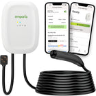 Emporia - Chargeur classique de niveau 2 pour véhicules électriques (40 A) avec câble de 7,3 m (24 pi) - NACS (TESLA) - Prise NEMA 14-50 - Blanc-Offre une vitesse de recharge jusqu à neuf fois plus rapide avec jusqu à 46 miles par heure en installation câblée à 48A ou jusqu à 38 miles par heure avec connexion nema à 40A, beaucoup plus rapide qu une prise murale standard pour une recharge efficace
