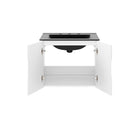 Modway - Vitality 24" Vanette de salle de bain - Blanc Noir-Trous de robinet centraux 8"