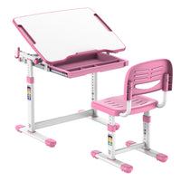 Mount-It! - Ensemble bureau et chaise pour enfants - Rose-Bureau pour enfants