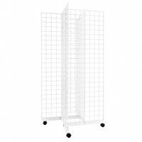 Wamaco - Kit de base quadrillée 4-WAY avec Quatre panneaux quadrillés 2 pi x 4 pi - Blanc-Kit tout-en-un - Inutile de chercher quelles pièces de grille s'assemblent entre elles, car une fois monté, ce kit offre un présentoir fonctionnel à 4 côtés.