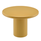 Modway - Belmonte 45 pouces Bois laqué Table à manger ronde à piédestal - Moutarde-Table ronde à manger