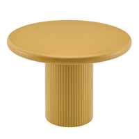 Modway - Belmonte 45 pouces Bois laqué Table à manger ronde à piédestal - Moutarde-Table ronde à manger