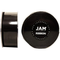 JAM Paper - Ruban de satin double face - 1 1/2" de large x 25 m - Noir-Couleur: Noir