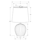 Monarch Specialties - Luminaire - 19 po H Lampe De Table - Résine Beige - Abat-Jour Beige - Transitionnel-Équipée d'un interrupteur à bouton rotatif convivial qui fonctionne avec une ampoule standard de 60 W (non incluse), elle vous permet d'éclairer sans effort une table d'appoint ou d'appoint, une table de nuit ou une console