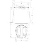 Monarch Specialties - Luminaire - 19 po H Lampe De Table - Résine Beige - Abat-Jour Beige - Transitionnel-Équipée d'un interrupteur à bouton rotatif convivial qui fonctionne avec une ampoule standard de 60 W (non incluse), elle vous permet d'éclairer sans effort une table d'appoint ou d'appoint, une table de nuit ou une console