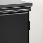 South Shore - Petite armoire de rangement à 2 portes, collection Morgan, noir pur (7270722)-8