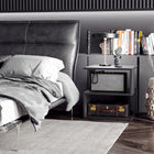 HOMCOM - Table d’appoint avec rangement - noir-Conception légère et compacte, facile à déplacer 