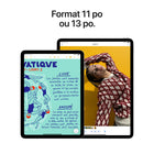 Apple - iPad Air 11 po, Puce M3, Wi-Fi, 128 Go, Violet-iPadOS + apps: Sous iPadOS, iPad atteint de nouveaux sommets de productivité, de convivialité et de polyvalence. Exécutez plusieurs apps à la fois, utilisez l’Apple Pencil pour écrire dans n’importe quelle zone de texte avec Griffonner, retouchez vos photos et partagez-les. Stage Manager facilite le multitâche en vous permettant de redimensionner et superposer vos fenêtres d’apps et de travailler sur deux écrans en ajoutant un moniteur externe. iPad Air