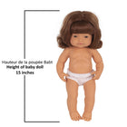 Miniland Educational - Poupée bébé 15 po anatomiquement correcte - Fille de race blanche - Cheveux roux-Idéal pour enseigner les compétences sociales
