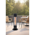 EnerG+ - 1500-Watt Infrared Floorstanding Electric Outdoor Heater with Wifi-Fournit le maximum 1500 watts de chaleur instantanée. Zone de chauffage : 5 x 7 pieds.