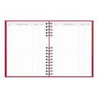 Brownline - 2026 Agenda quotidien CoilPro avec couverture rigide et reliure spirale double - 10 po x 7-7/8 po - Rouge - Anglais-Calendriers courants et perpétuels