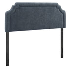 Modway - Magnolia Tissu rembourré Tête de lit King Size - Bleu ardoise-Tissu tissé en bruyère tissé