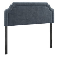 Modway - Magnolia Tissu rembourré Tête de lit King Size - Bleu ardoise-Tissu tissé en bruyère tissé