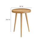 Modway - Chiro Bois rond Table d’appoint - Naturel-Bois massif de manguier