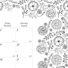 Blueline - 2026 Calendrier sous-main mensuel à colorier DoodlePlan - 22 po x 17 po - Bilingue-Imprimé sur du papier épais 