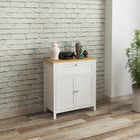 HOMCOM - Armoire de rangement 31,5 po L - blanc-La surface en panneau de particules est peinte, lisse et facile à nettoyer 