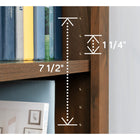 Sauder - Bibliothèque Arch à 5 étagères - Grand Noyer-Dimensions: 33,75 po l x 13,35 po P x 73,13 po H