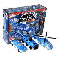 Popular Playthings - PPY60316 Mélange magnétique de véhicules Mix or Match - Police-Une excellente façon pour les enfants d'apprendre le jeu créatif.