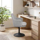 Modway - Lippa Salle à manger pivotante Rembourré Fauteuil - Noir Gris clair-Capacité de pivot à 360º