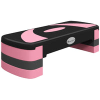 Soozier - Stepper Aérobique Réglable - Plateforme D’Exercice - 4 Po-6 Po-8 po - Rose-Plastique de haute qualité avec une excellente finition  