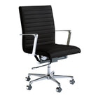 Nightingale - Amalfi Chaise de conférence inclinable et verrouillable à dossier moyen - Noir-Mousse d'assise et de dossier haute densité et haute résilience pour plus de confort et de soutien
