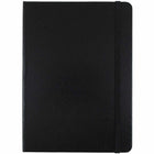 JAM Paper - Carnet de notes moyen à couverture rigide avec élastique - 100 feuilles lignées - 5" x 7" - Noir-Couleur : noir | Soyez élégant et organisé avec un carnet de notes colouré.