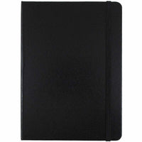JAM Paper - Carnet de notes moyen à couverture rigide avec élastique - 100 feuilles lignées - 5" x 7" - Noir-Couleur : noir | Soyez élégant et organisé avec un carnet de notes colouré.