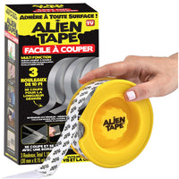 Alien Tape - Ruban adhésif double face multi-surfaces - 10 pi - Paquet de 3-La technologie nano-grip avancée colle à n'importe quelle surface sans adhésifs