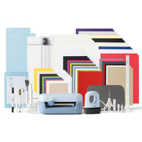 Cricut - Joy 2 + Pack Ultime - Bleu-La Cricut Joy 2, machine de découpe de 11,4 cm (4,5 pouces), est la nouvelle génération de notre machine de découpe ultra-compacte. Idéale pour les projets rapides du quotidien, comme les cartes personnalisées, les autocollants et les étiquettes. De plus, elle est compatible avec votre imprimante jet d'encre domestique pour créer des autocollants en couleur