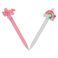 Merangue - Stylo avec pince fantaisie - assorties-Stylo à bille à mécanisme rotatif avec pince originale
