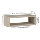 Hudson&Canal - Table basse rectangulaire Kellan (119 cm) - Blanc aulne-9