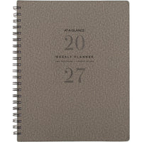AT-A-GLANCE Agenda hebdomadaire/mensuel Signature 2027 - 11 po H x 8 3/8 po l - gris - bilingue-13 mois : janvier 2027 à janvier 2028
