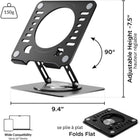 Uncaged Ergonomics - RISE Support pivotant pour ordinateur portable Support de bureau réglable - Blanc-Ajustez la hauteur et l'angle très facilement
