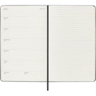 Moleskine - Agenda semainier  Classic18 mois 2025-2026 - couverture rigide - grand format (12 -7 x 21 cm) - noir - 208 pages-Outils pratiques : calendrier, planification de voyages, idées et objectifs, pages lignées pour les notes