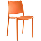 Modway - Hipster Fauteuil d’appoint de salle à manger Ensemble de 4 - Orange-Patins de pied en plastique non marqués
