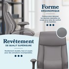 La-Z-Boy - Fauteuil de travail Renzo - gris-Accoudoirs rembourrés en mousse réglables en hauteur