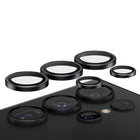 PanzerGlass - Protecteur d'objectif d'appareil photo Hoops pour Samsung Galaxy S24 Ultra - Noir-Cerceaux élégants conçus pour un meilleur ajustement/protection ; Cerceaux individuels