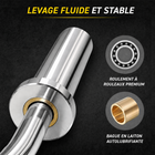 MotionGrey - Barre EZ olympique  pour l’entraînement musculaire - 120 cm - Argent-Fini argent et longueur compacte de 120 cm adaptés aux salles d’entraînement à domicile