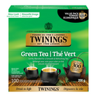 Twinings - Sachets de thé vert pur - paquet de 100-Préparé avec des feuilles de thé vert soigneusement sélectionnées pour une saveur douce et un arôme séduisant