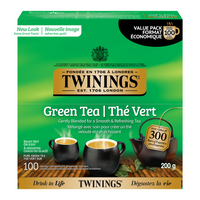 Twinings - Sachets de thé vert pur - paquet de 100-Préparé avec des feuilles de thé vert soigneusement sélectionnées pour une saveur douce et un arôme séduisant