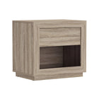 Manhattan Comfort - Table de nuit contemporaine Soren 26" à 1 tiroir - Chêne naturel-Le design surélevé apporte une touche raffinée tout en assurant la stabilité et la solidité de la pièce