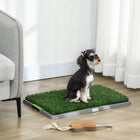 PawHut - Tapis gazon artificiel pour apprentissage de la propreté des chiens - paquet de 2-Trous de drainage permettant de maintenir la propreté et la sécheresse 