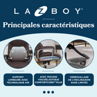 La-Z-Boy - Fauteuil de direction à soutien lombaire pneumatique Mercer - brun-Appui-tête coussiné pour un soutien synonyme de confort