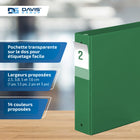 Davis Group Super économie, Reliure à anneaux ronds 2 po, paquet de 6 – Vert-Anneau Rond, Non-Verrouillage