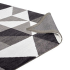 Modway - Kahula Mosaïque du triangle géométrique Tapis de comédie 8 pi l x 10 pi L - Noir, gris et blanc-Haute densité / Tissé à la machine