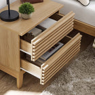 Modway - Render Deux tiroirs Table de chevet, Chêne-Tiroirs glissants à extension complète
