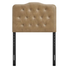 Modway - Annabel Imitation cuir Tête de lit jumelée, Grillé-Tête de lit rembourrée en mousse dense