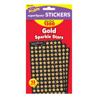 TREND Enterprises - Pack économique superShapes Gold Sparkle Stars - 3 paquets de 1300-Idéal pour les devoirs, les blocs-notes et les tableaux d'incitation, et plus encore.